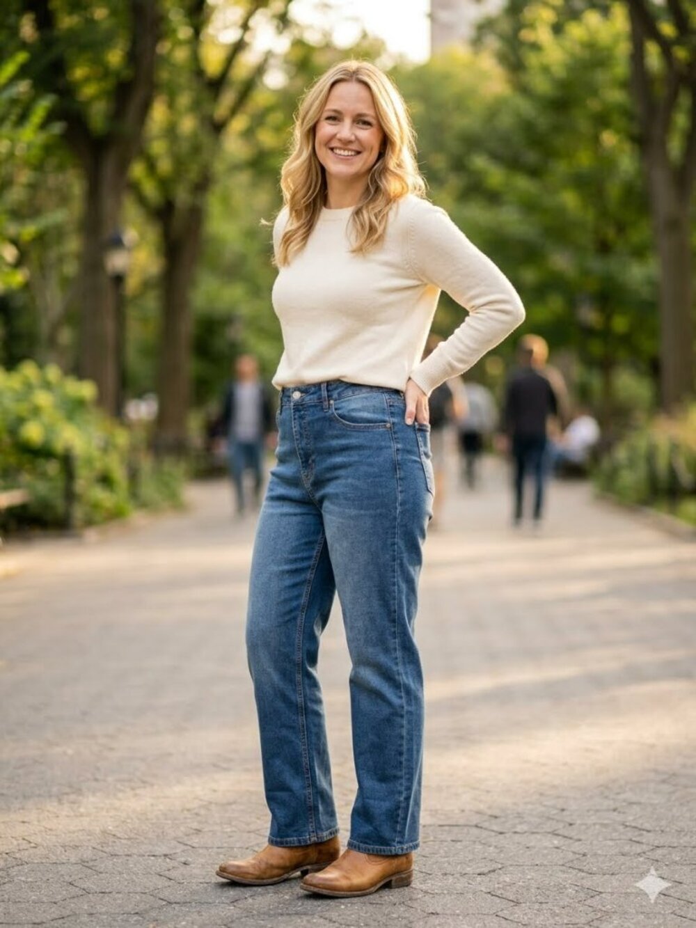 FRYE Women's Stretch High Rise Slim Leg Regular Fit Blue Denim Jeans Size 14/32.
